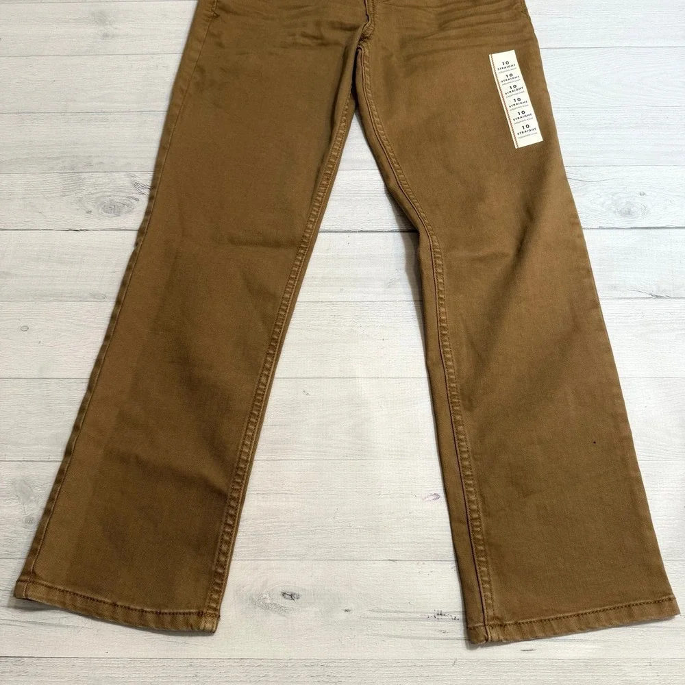 Cat & Jack boys Khaki‎ straight adjustable waist pants size 10 NEW